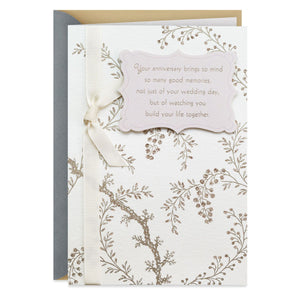 Flowering Branches Anniversary Card for Son and Daughter-in-Law