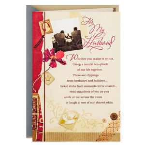 Scrapbook of Memories Anniversary Card for Husband