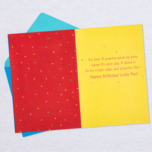 Lucky You 4th Birthday Card