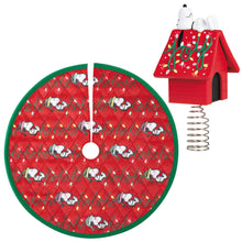 Load image into Gallery viewer, Mini The Peanuts® Gang Snoopy Christmas Tree Topper and Tree Skirt, Set of 2
