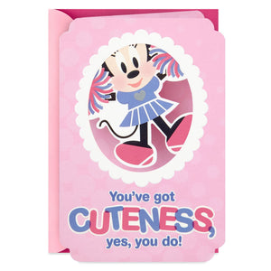 Minnie Mouse Cheerleader Pop Up Birthday Card