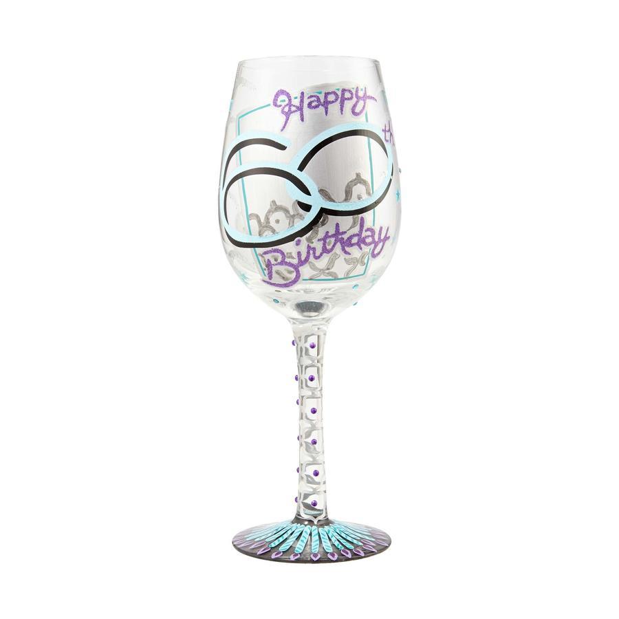 Lolita - 60th Birthday Hand Painted Wine Glass  Amreen's Hallmark