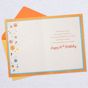 Colorful Years 70th Birthday Card