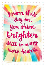 Load image into Gallery viewer, Rainbow Watercolor Stripes Bat Mitzvah Congratulations Card
