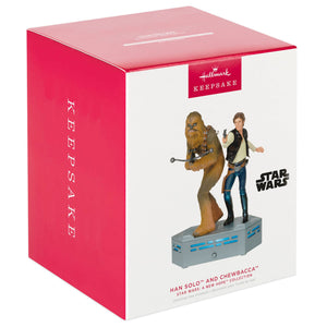 Star Wars: A New Hope™ Collection Han Solo™ and Chewbacca™ Ornament With Light and Sound