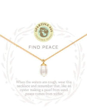 Load image into Gallery viewer, Spartina - Sea La Vie Find Peace Gold Necklace (18&quot; Chain)
