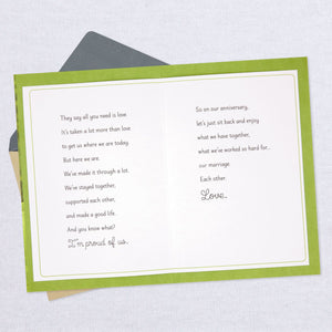 Proud of Us Anniversary Card