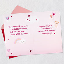 Load image into Gallery viewer, Sweet Little Girl Baby&#39;s First Valentine&#39;s Day Card for Granddaughter
