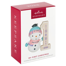Load image into Gallery viewer, My First Christmas Snowman 2023 Ornament
