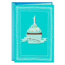 Load image into Gallery viewer, ONE-derful First Birthday Card for Boy
