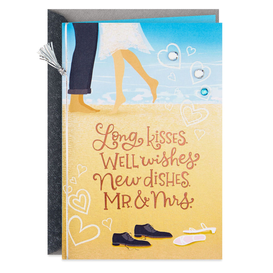 Long Kiss Well Wishes Wedding Card