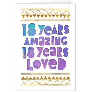 Loved and Amazing 18th Birthday Card