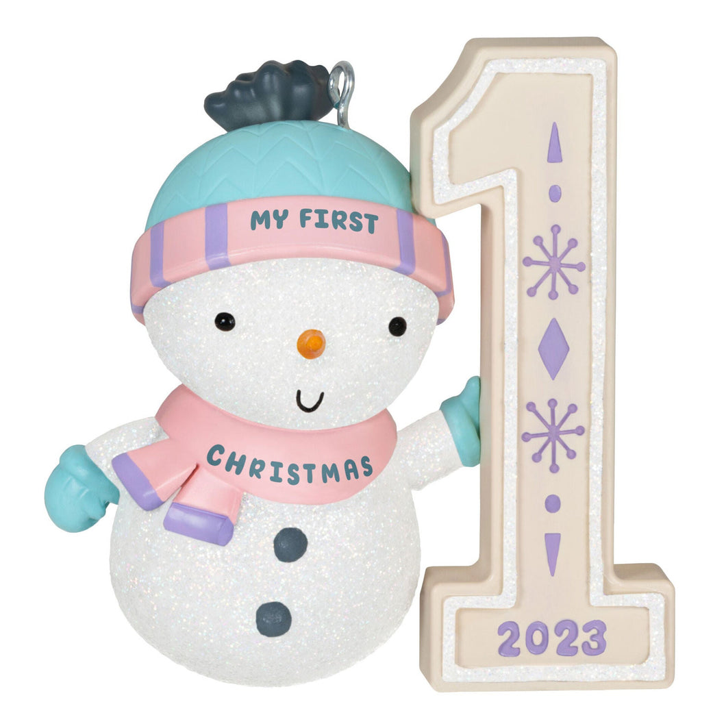 My First Christmas Snowman 2023 Ornament