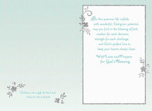 Load image into Gallery viewer, Baby Feet Religious Baptism Card for Boy
