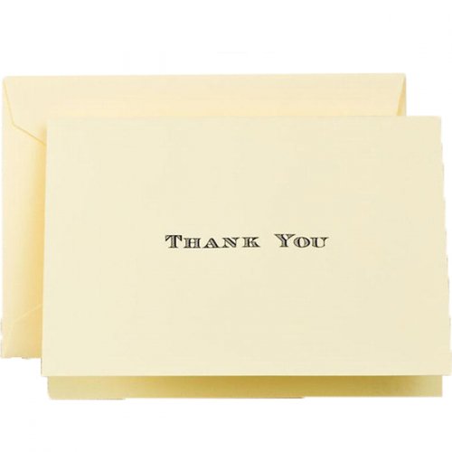 BLACK THANK YOU NOTE