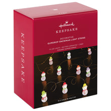 Load image into Gallery viewer, Gumdrop Snowman 10-Light Christmas String Lights, 10&#39;
