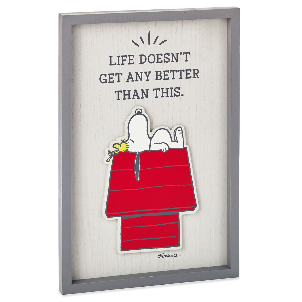 Peanuts® Snoopy and Woodstock Life Doesn't Get Better Framed Wall Art, 9.25x11