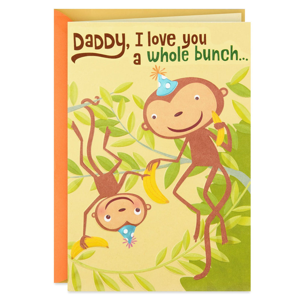 Monkeys on a Tree Birthday Card for Daddy