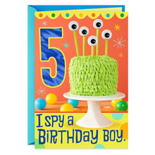Load image into Gallery viewer, I Spy 5th Birthday Card
