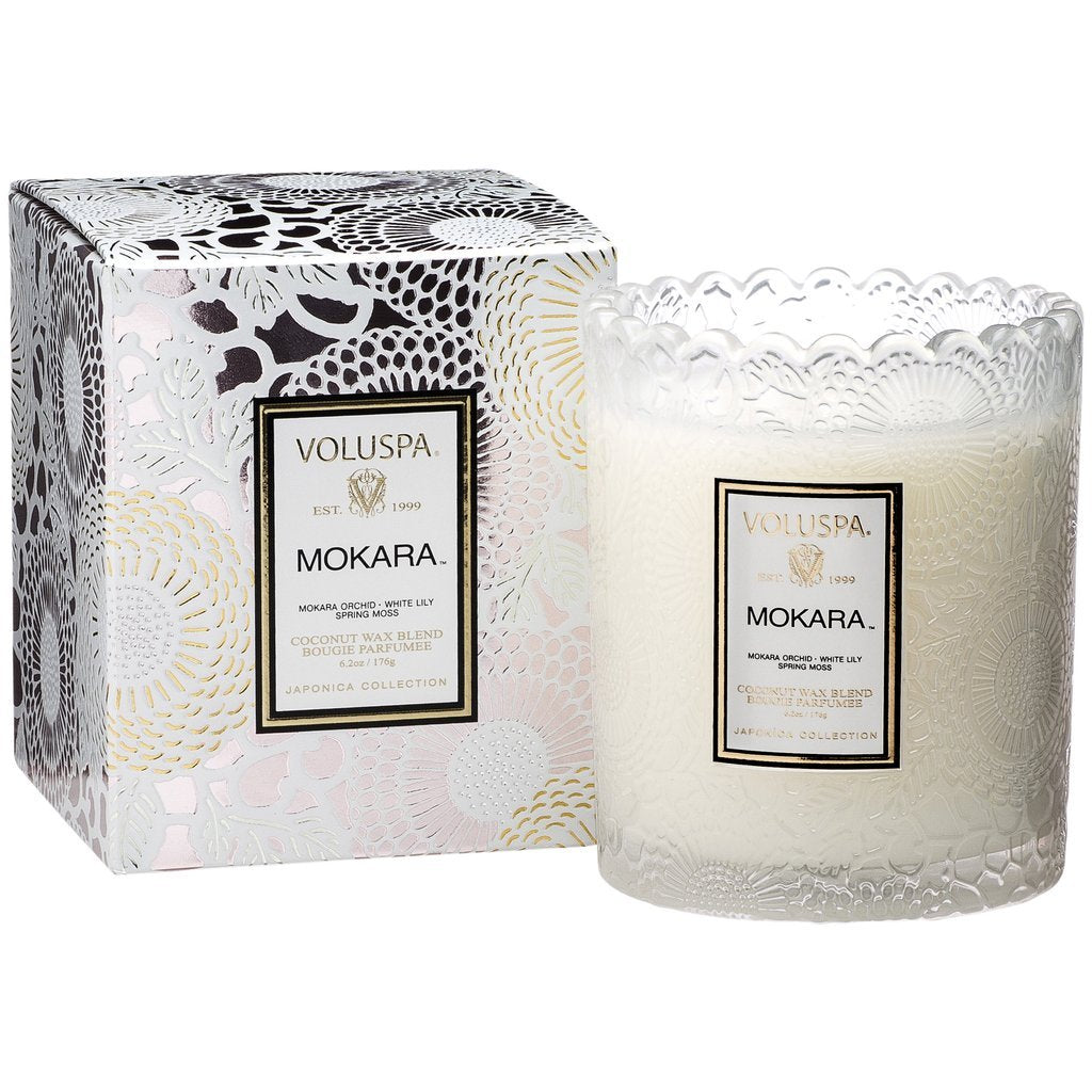 Voluspa - Mokara Boxed Scalloped Candlepot 6.2oz