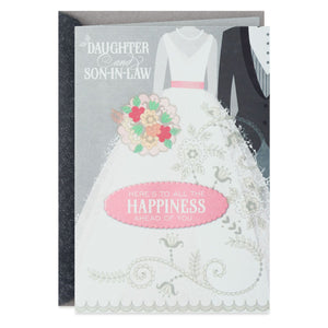 Happiness Ahead Daughter and Son-in-Law Wedding Card