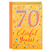 Load image into Gallery viewer, Colorful Years 70th Birthday Card
