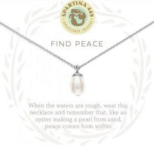 Load image into Gallery viewer, Spartina - Sea La Vie Find Peace Silver Necklace (18&quot; Chain)
