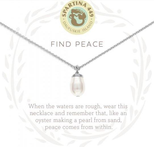 Spartina - Sea La Vie Find Peace Silver Necklace (18