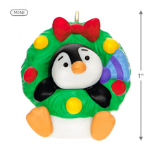 Load image into Gallery viewer, Mini Petite Penguins A Welcoming Wreath Ornament, 1&quot;
