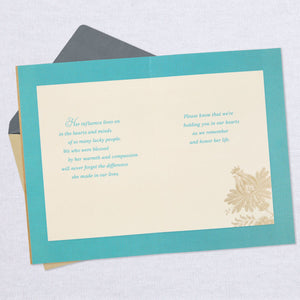 Her Influence Lives On Sympathy Card