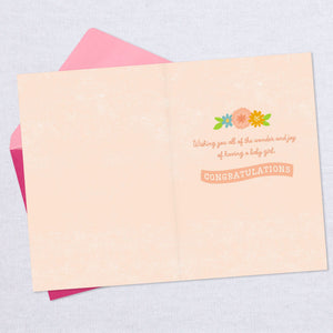 Full of Giggles New Baby Girl Card