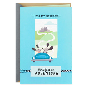 On the Road Trip of Life Anniversary Card for Husband