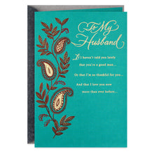Load image into Gallery viewer, Paisley Vine Birthday Card for Husband
