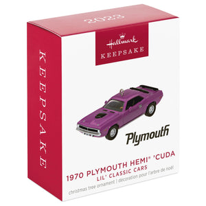 Mini Lil' Classic Cars 1970 Plymouth Hemi® 'Cuda 2023 Metal Ornament, 0.58"