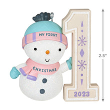 Load image into Gallery viewer, My First Christmas Snowman 2023 Ornament
