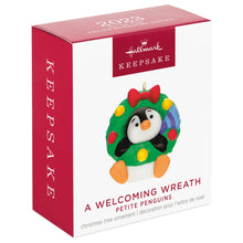 Load image into Gallery viewer, Mini Petite Penguins A Welcoming Wreath Ornament, 1&quot;
