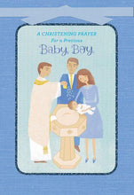 Load image into Gallery viewer, Blessings for a Sweet Baby Boy Christening Card
