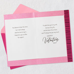 You're the Heart of Our Home Valentine's Day Card for Wife