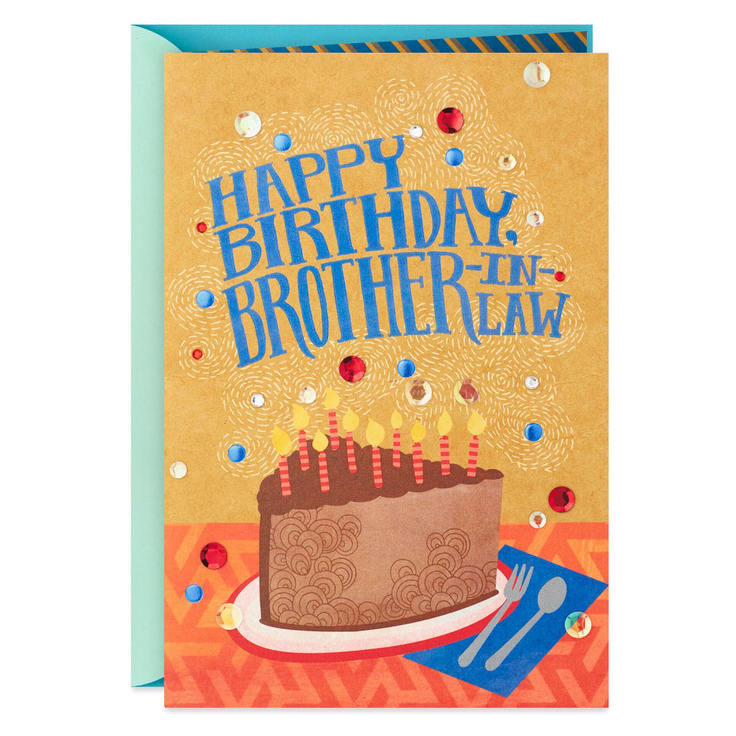 Cake and Candles Birthday Card for Brother-in-Law