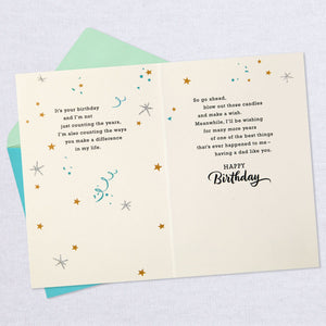Gold Foil Cake Birthday Card for Dad