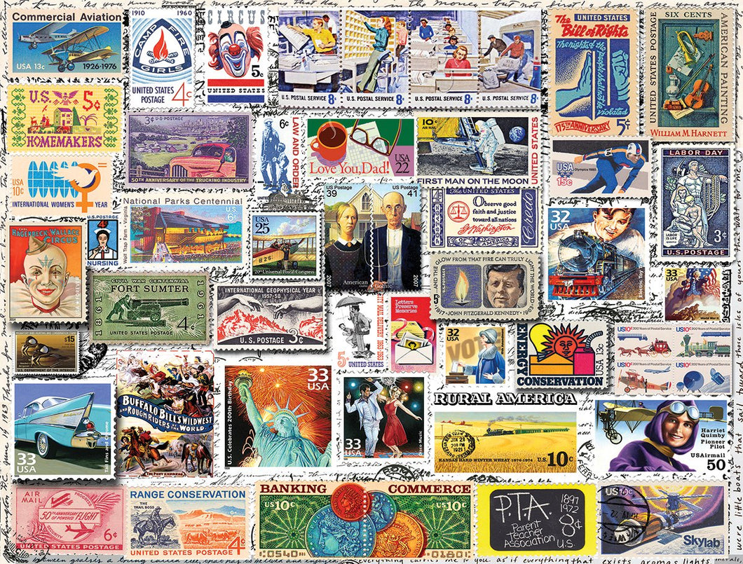 Classic Stamps (1238PZ) - 550 Piece Jigsaw Puzzle