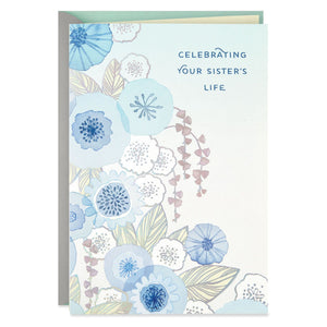 Celebrating Your Sister's Life Sympathy Card