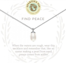 Load image into Gallery viewer, Spartina - Sea La Vie Find Peace Silver Necklace (18&quot; Chain)
