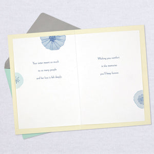 Celebrating Your Sister's Life Sympathy Card