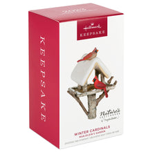 Load image into Gallery viewer, Marjolein&#39;s Garden Winter Cardinals Ornament
